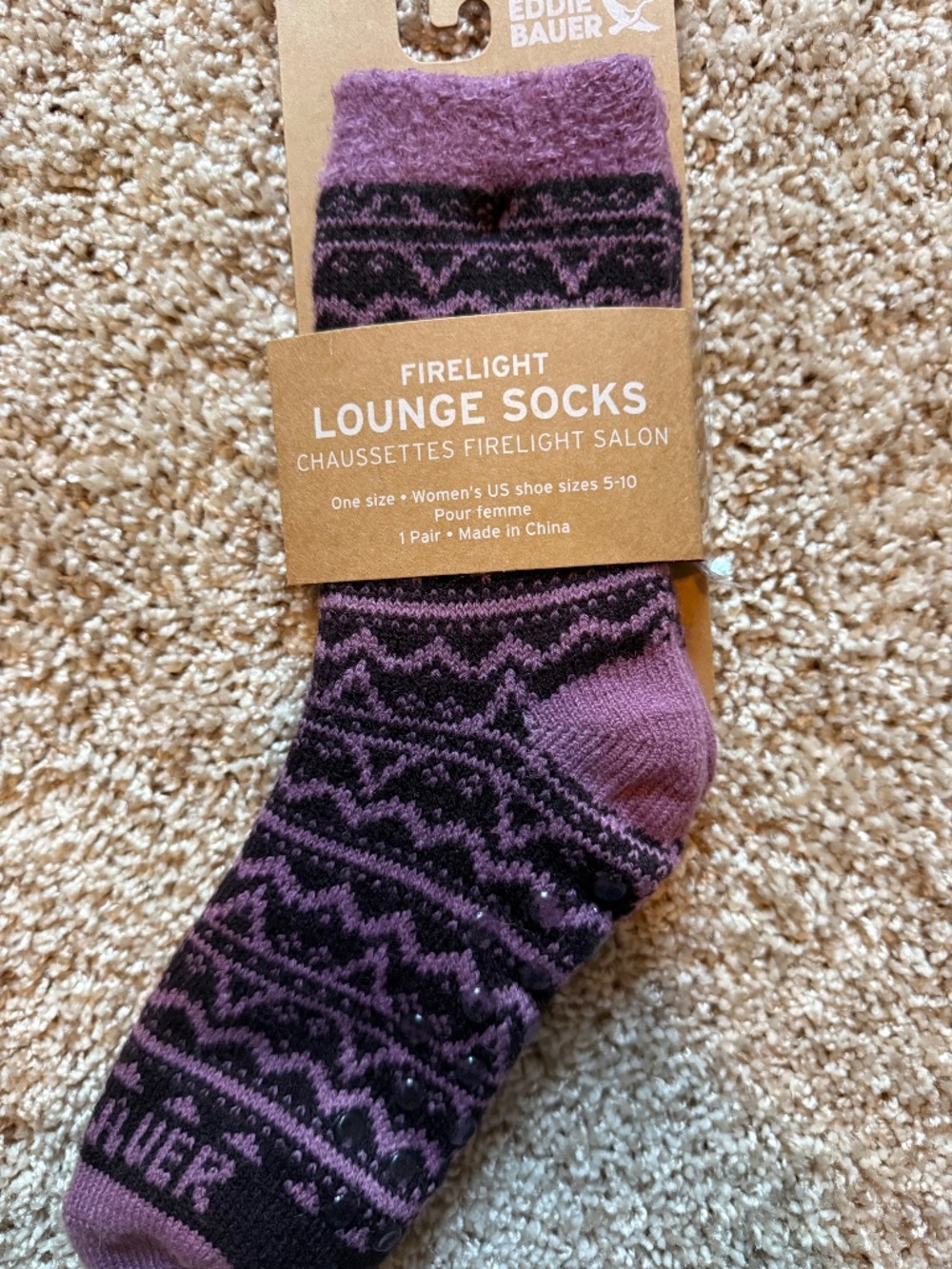 Eddie Bauer Firelight Lounge Socks New
